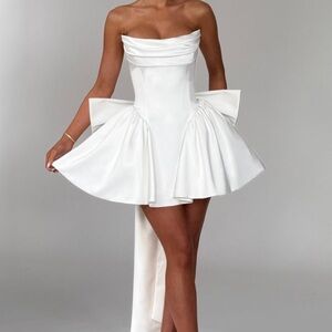 Strapless White Mini Dress